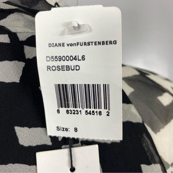 Diane Von Furstenberg silk lane houndstooth print dress - Picture 8 of 10